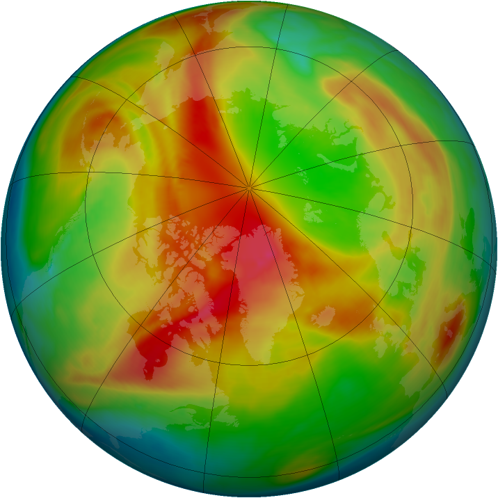 Arctic ozone map for 07 March 2008